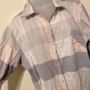 Sonoma Pastel Plaid Flannel - Size XL